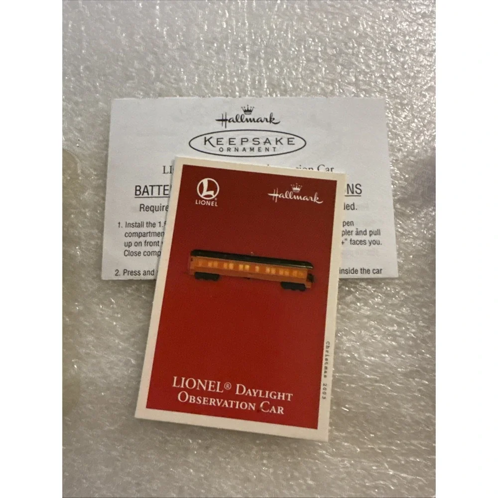 Hallmark Keepsake Lionel Daylight Observation Car Ornament 2003 Pre Owned